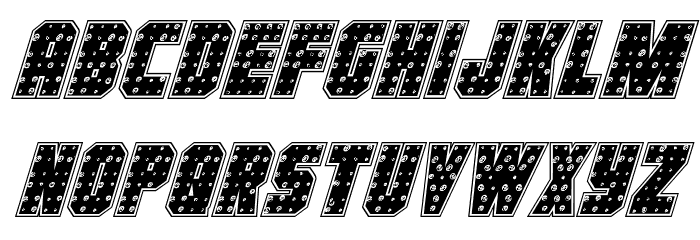 Iron Forge Plate Italic Font LOWERCASE