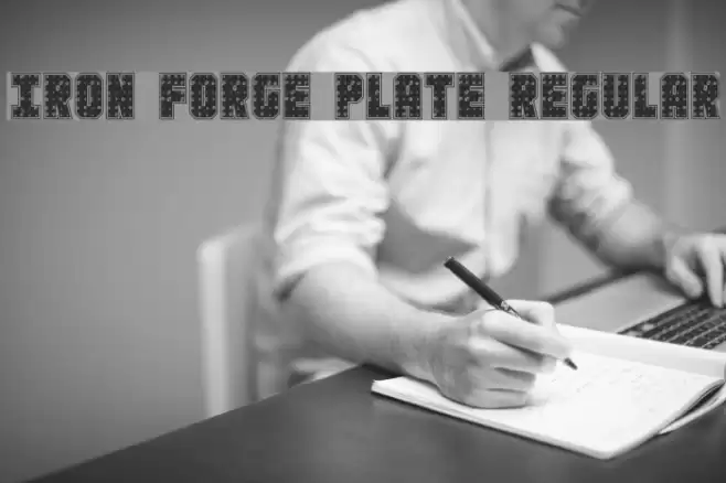 Iron Forge Plate Regular Font examples
