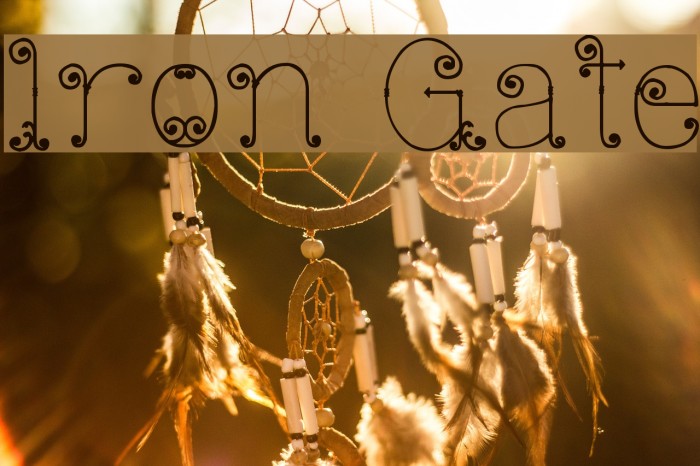 Iron Gate Font examples