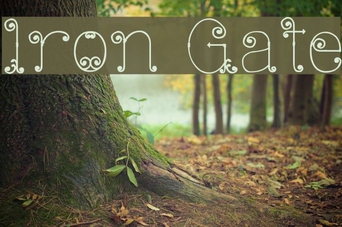 Iron Gate Font examples