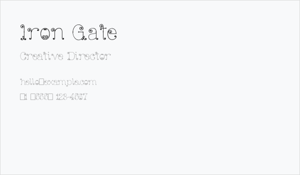 Iron Gate Business Card