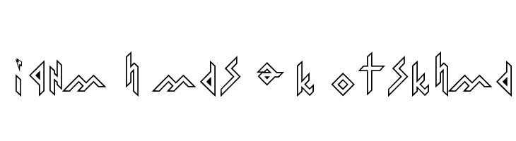 Iron H Metal Outline  Frei Schriftart Herunterladen