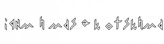 Iron H Metal Outline  Скачать бесплатные шрифты