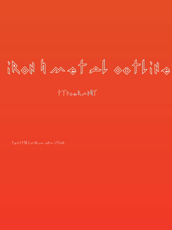 Iron H Metal Outline Poster