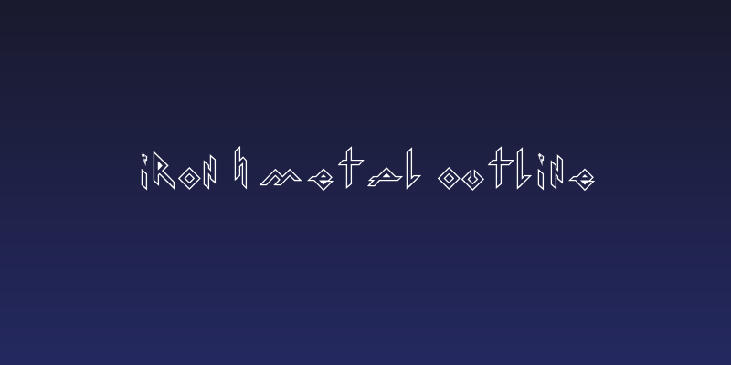 Iron H Metal Outline Social Header