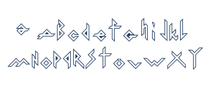 Iron H Metal Outline Lowercase