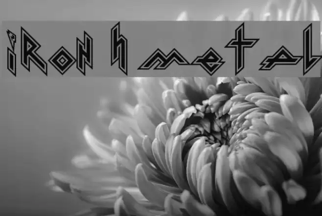 Iron H Metal Font examples