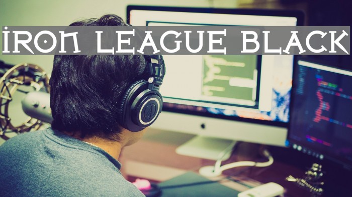 Iron League Black Font examples