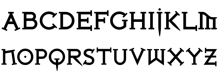 Iron League Black Font Litere mici