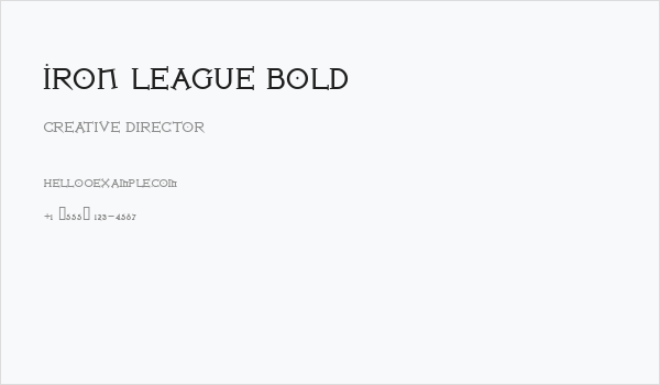 Iron League Bold Business Card