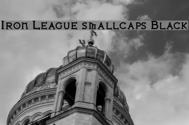 Iron League smallcaps Black Polices examples