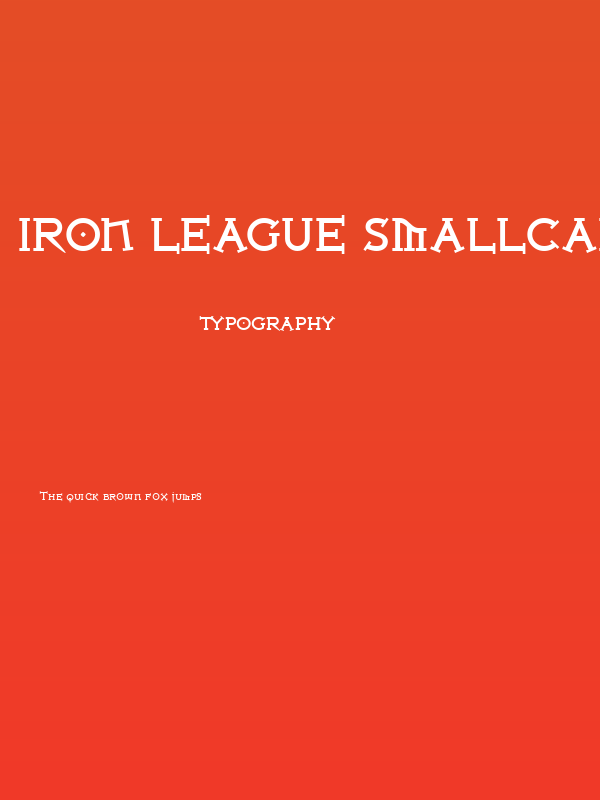 Iron League smallcaps Black Poster