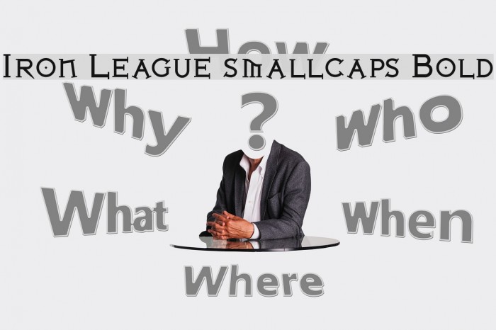 Iron League smallcaps Bold Font examples
