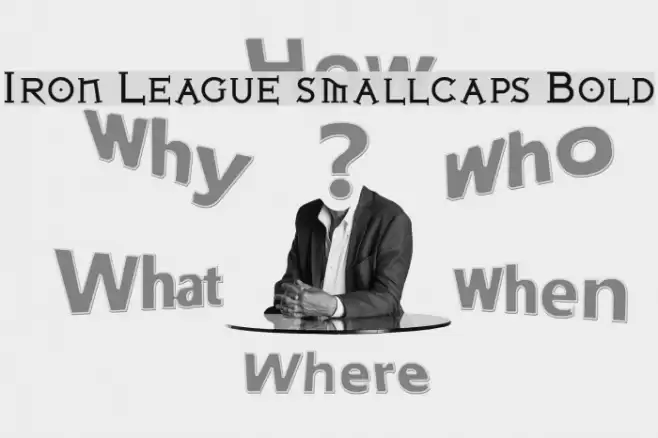 Iron League smallcaps Bold Font examples