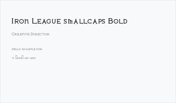 Iron League smallcaps Bold Business Card
