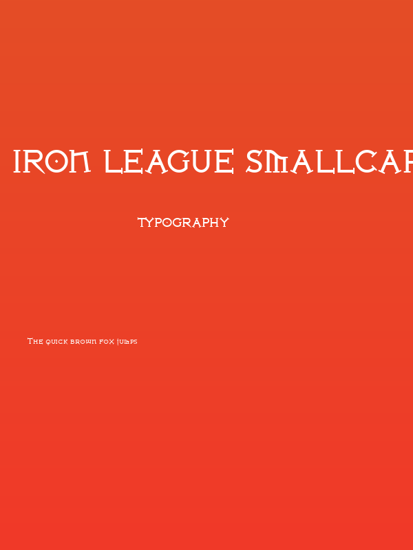 Iron League smallcaps Bold Poster