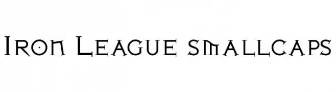 Iron League smallcaps  नि: शुल्क फ़ॉन्ट्स डाउनलोड