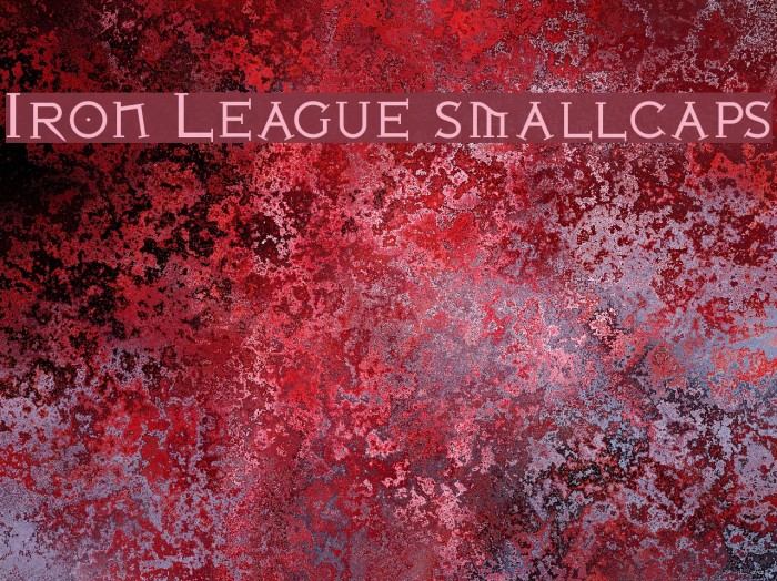 Iron League smallcaps Font examples