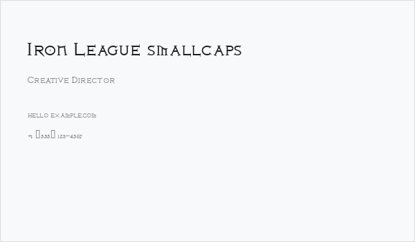 Iron League smallcaps Business Card