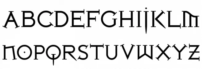 Iron League Schriftart Kleinbuchstaben