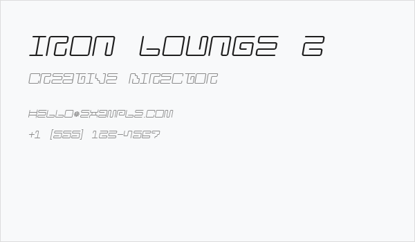 Iron Lounge 2 Business Card