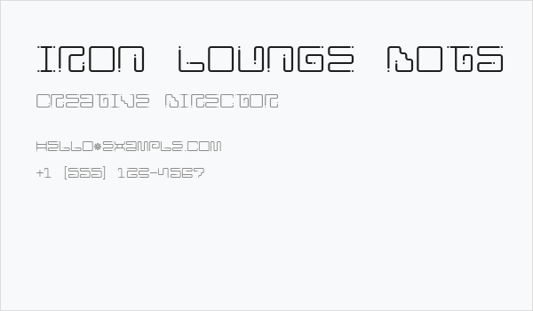 Iron Lounge Dots Business Card
