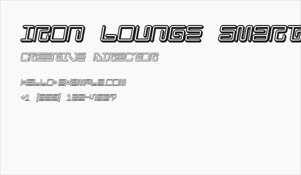 Iron Lounge Smart 2 Business Card