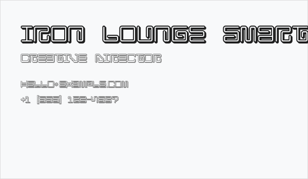 Iron Lounge Smart Business Card