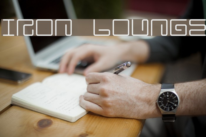 Iron Lounge Font examples