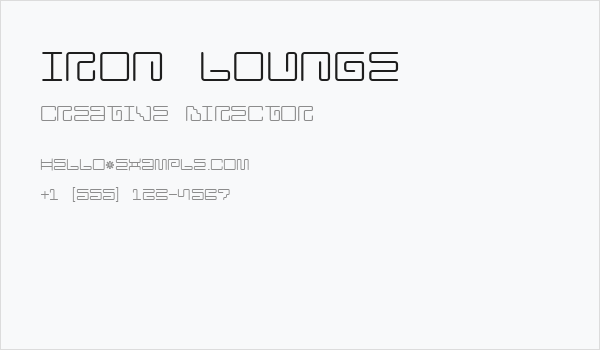 Iron Lounge Business Card
