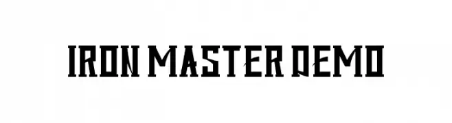 Iron Master Demo  नि: शुल्क फ़ॉन्ट्स डाउनलोड