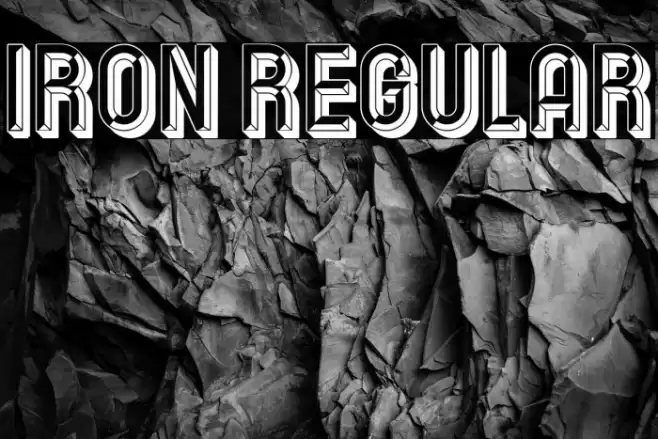 Iron Regular Font examples