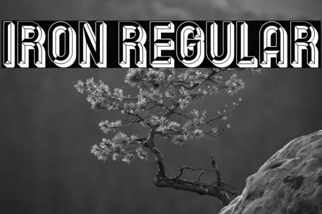 Iron Regular Font examples
