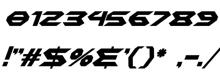 Iron Shark Italic Font OTHER CHARS