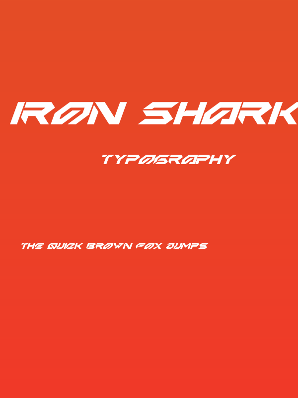 Iron Shark Italic Poster