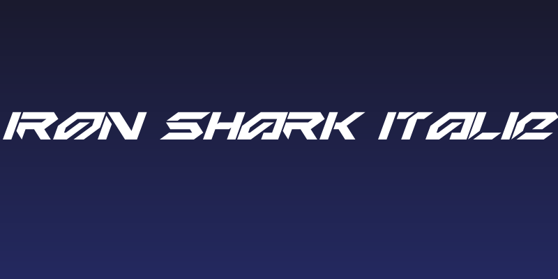 Iron Shark Italic Social Header