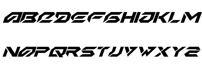 Iron Shark Italic Font LOWERCASE