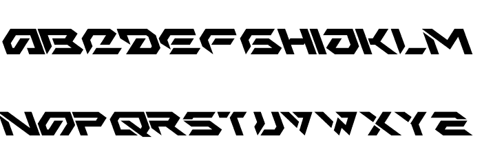 Iron Shark Oblique Font LOWERCASE