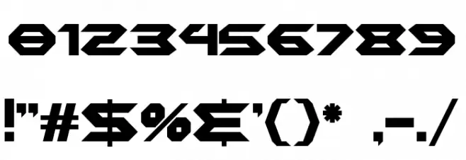 Iron Shark Font OTHER CHARS