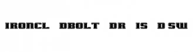 IronCladBoltedRaised SW  Frei Schriftart Herunterladen