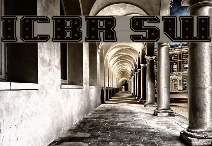 IronCladBoltedRaised SW Schriftart examples