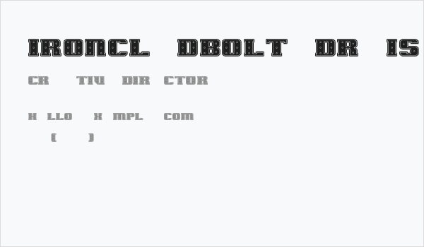 IronCladBoltedRaised SW Business Card