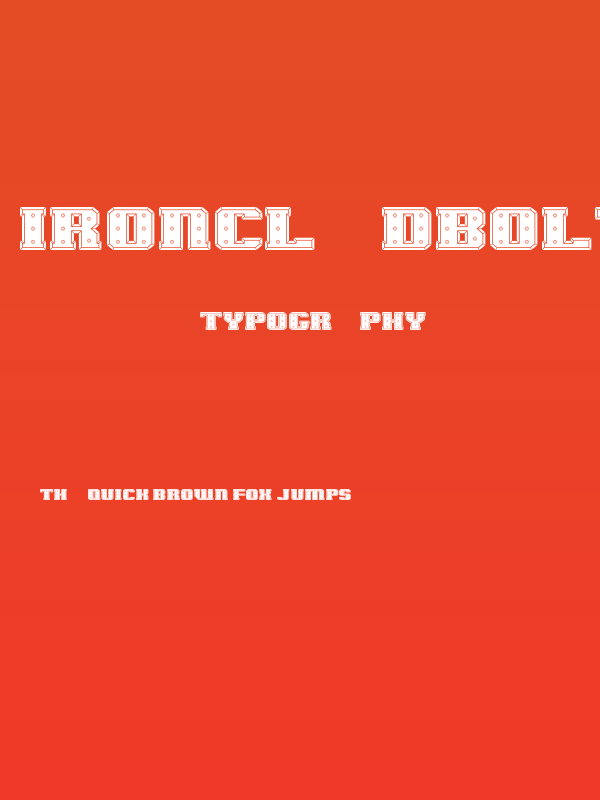 IronCladBoltedRaised SW Poster