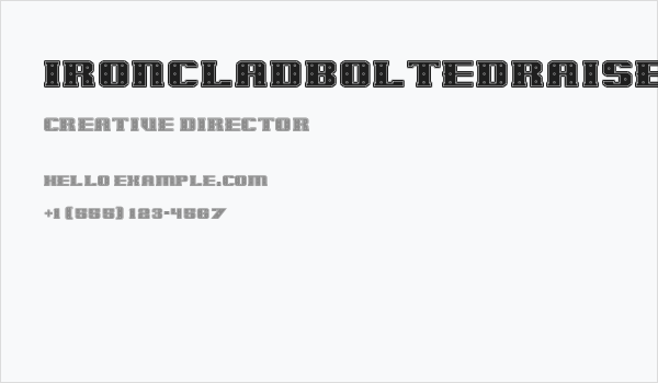 IronCladBoltedRaised Business Card