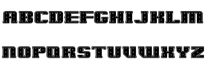IronCladBoltedRaised Шрифта строчной