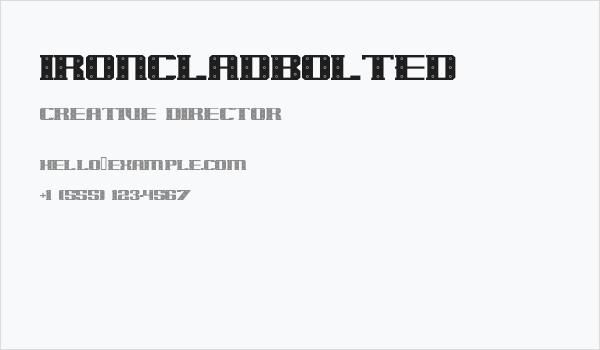 IronCladBolted Business Card