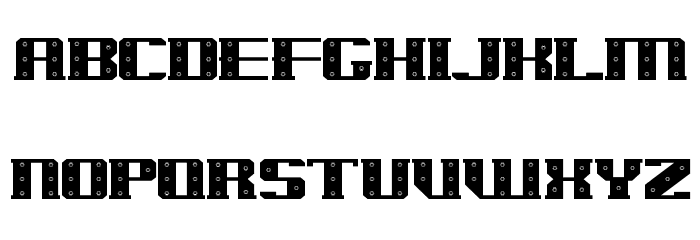 IronCladBolted Schriftart Kleinbuchstaben