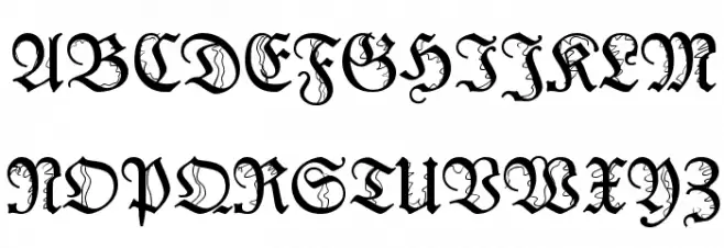 IronFraktur फ़ॉन्ट अपरकेस