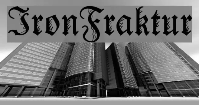 IronFraktur Schriftart examples