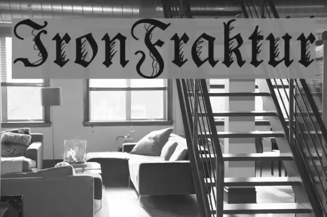 IronFraktur Schriftart examples